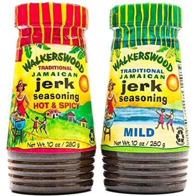 Walkerswood Jamaican Jerk Seasoning Combo Pack (Hot & Mild, 10 oz, 2-pack)
