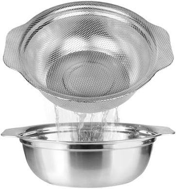 Stainless Steel Rice & Pasta Colander Bowl Set (2-Piece)
