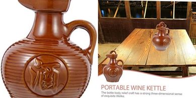 Japanese Clay Water & Wine Carafe Set
