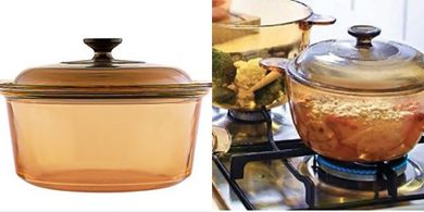 Amber Visions 3.5L Pyroceram Stockpot with Glass Lid
