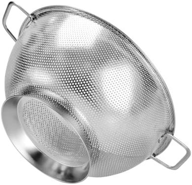 Stainless Steel Colander: 3-qt Kitchen Strainer with Handle
