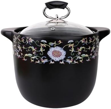 5-Quart Ceramic Nonstick Stockpot with Glass Lid, Oven & Stove Safe
