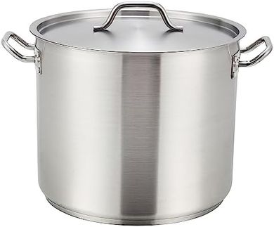 Winware 16-Quart Stainless Steel Stock Pot with Lid
