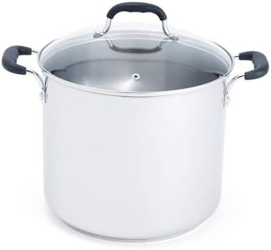 T-fal 12-Quart Stainless Steel Stockpot: Oven-Safe Cookware
