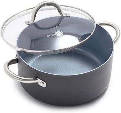 GreenPan Lima 5QT Ceramic Stock Pot: PFAS-Free & Oven-Safe
