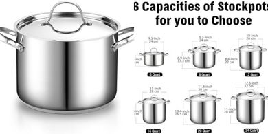 Cooks Standard 8-Quart Stainless Steel Stockpot with Lid
