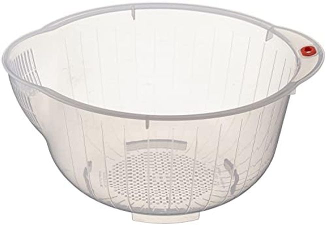 Japanese Rice Washing Bowl with Dual Drainers
