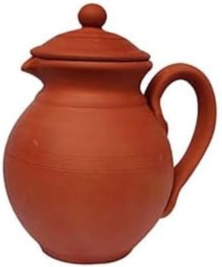 Terracotta Water Pitcher (50 oz, Pre-seasoned)
