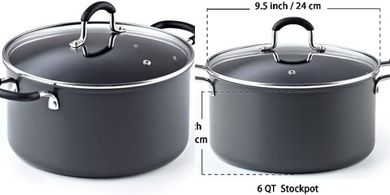 Cook N Home 6-Quart Hard-Anodized Nonstick Dutch Oven
