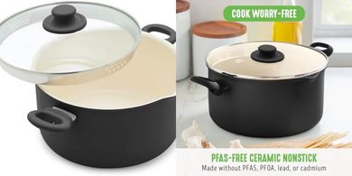 GreenLife 6QT Ceramic Stockpot: Nonstick, Oven-Safe, Dishwasher-Safe
