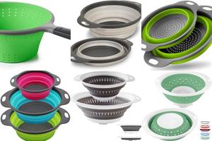 Space-Saving Collapsible Rice Strainer (9 Pack)