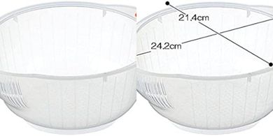 Japanese Rice Washing Bowl with Strainer (2-quart)
