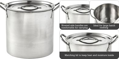 IMUSA 16-Quart Stainless Steel Stockpot
