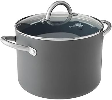 GreenPan Lima 8QT Ceramic Stock Pot: PFAS-Free, Oven-Safe
