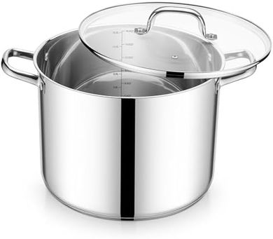 16-Quart Tri-Ply Stainless Steel Stock Pot with Lid
